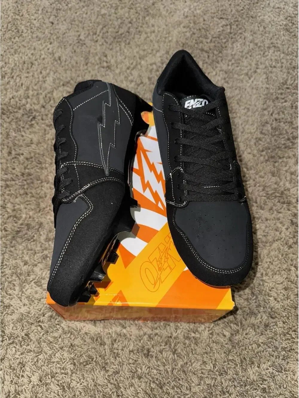 NIB Phantom Black Enzo Cleats.  Size 14 NEW!